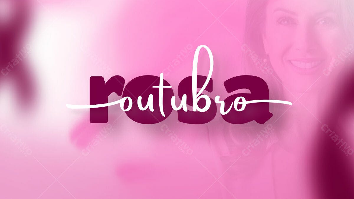 Arte Rosa Outubro PSD Editável