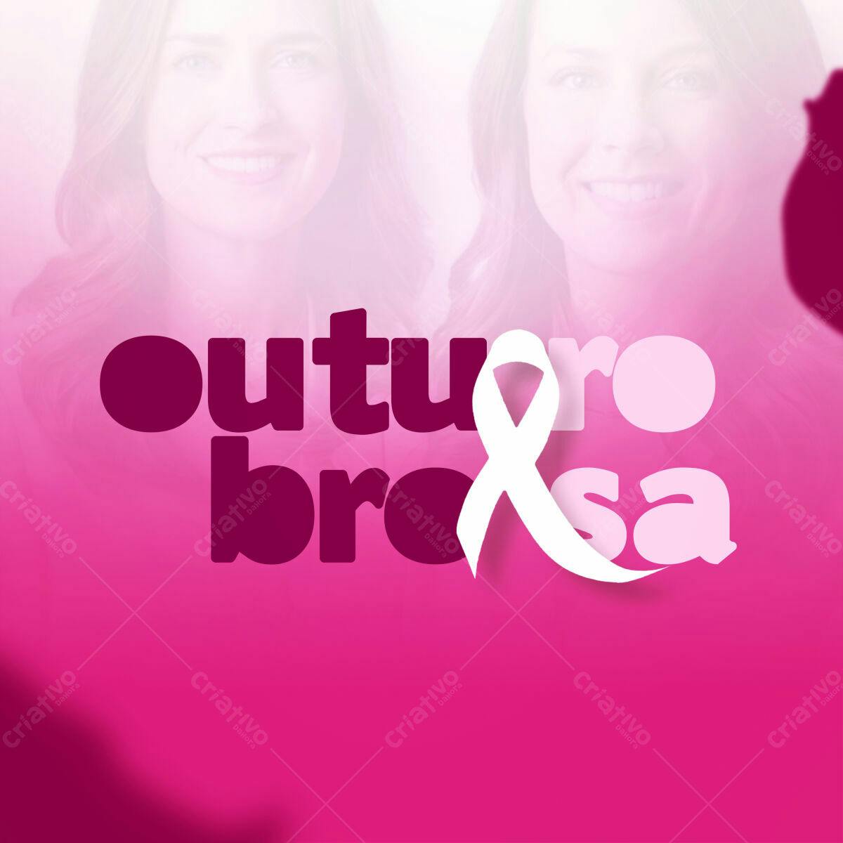 Flyer Outubro Rosa PSD Editável
