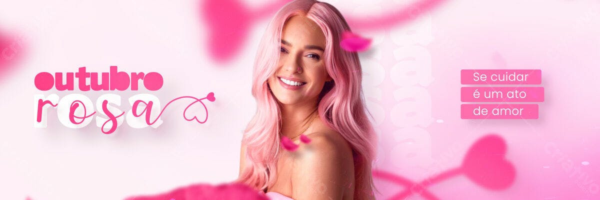 Banner Outubro Rosa PSD Editável
