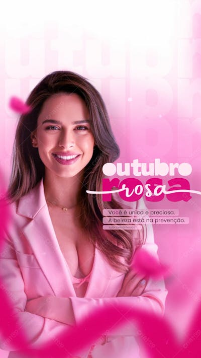 Outubro Rosa Mês De Conscientização Sobre O Câncer De Mama Social Media Flyer Psd Editável N 3