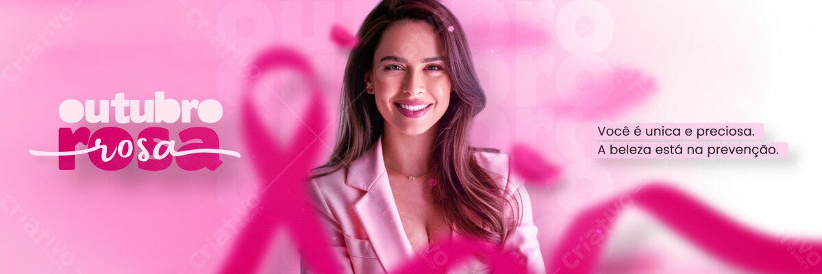 Banner Outubro Rosa PSD Editável
