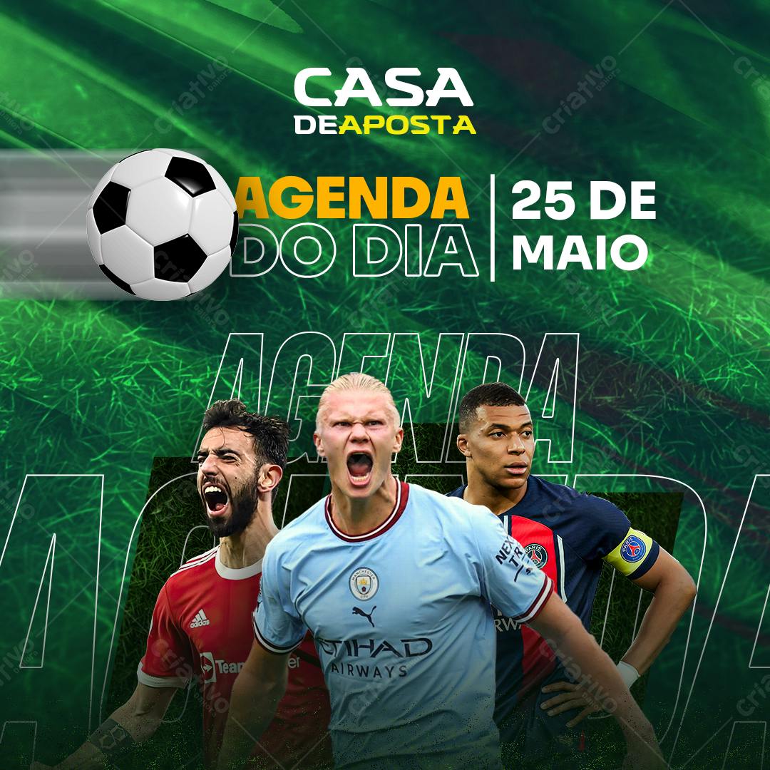 Flyer para Agenda de Jogos de Futebol PSD Editável