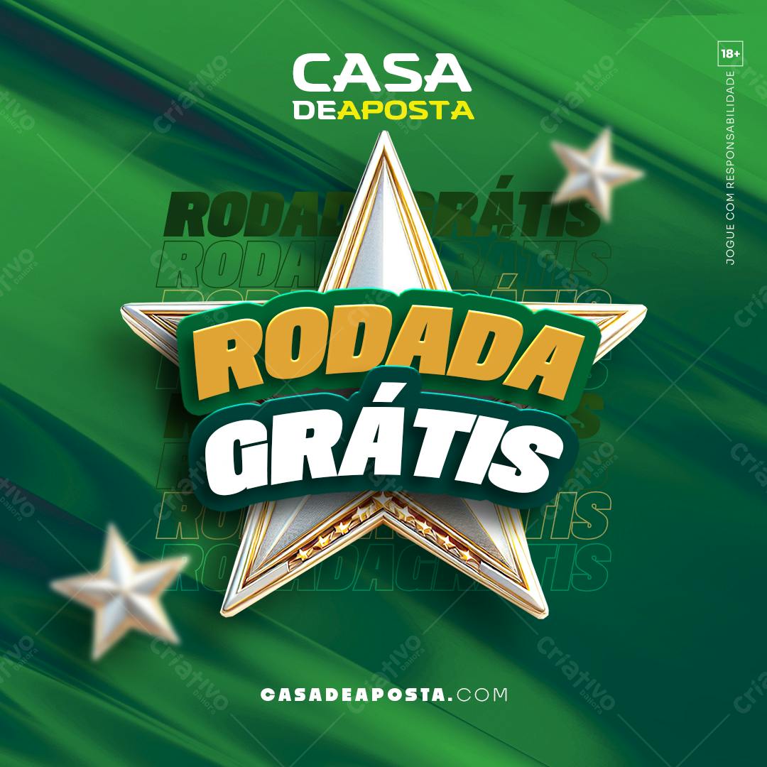 Flyer para Rodada Grátis de Apostas PSD Editável