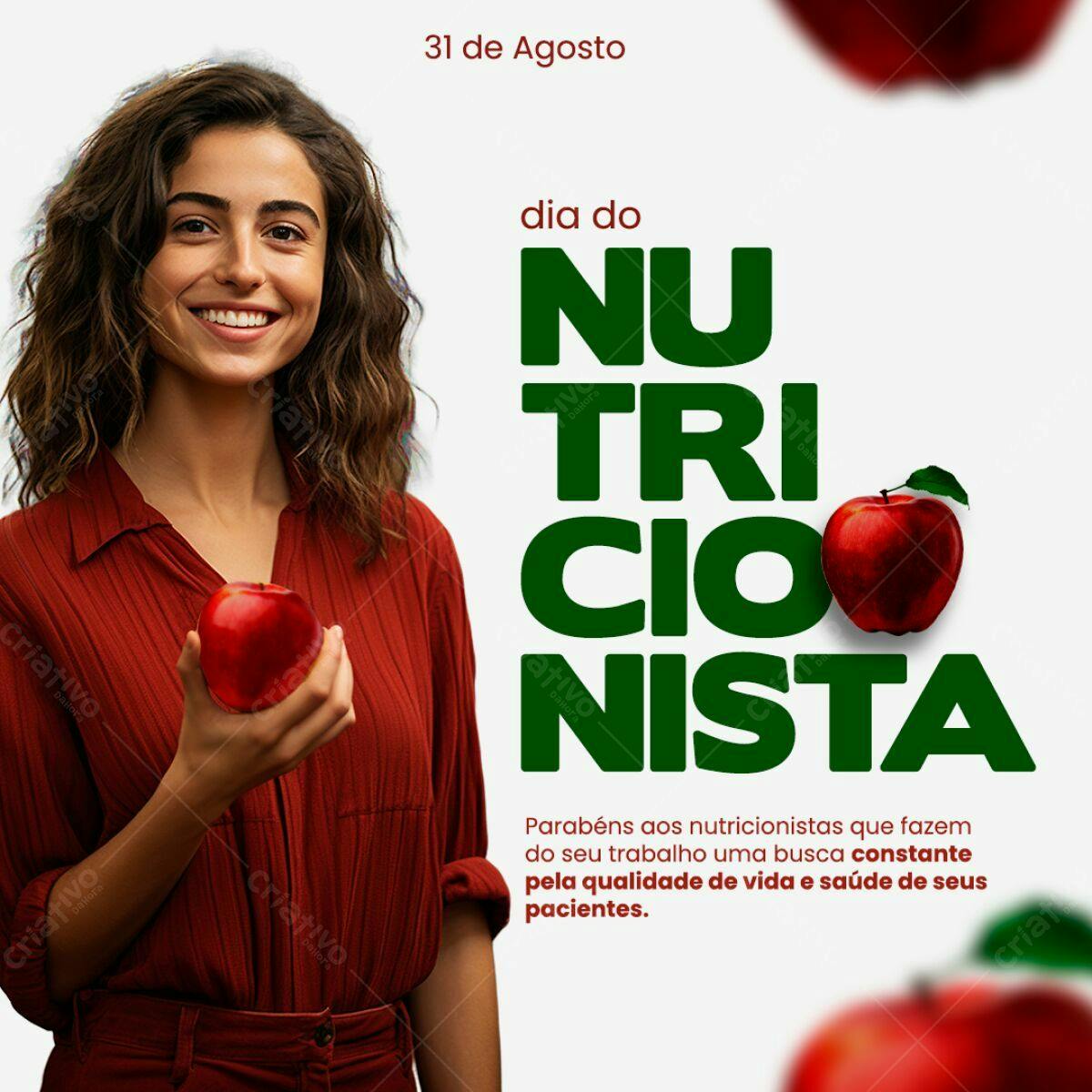 Post para Dia do Nutricionista PSD Editável