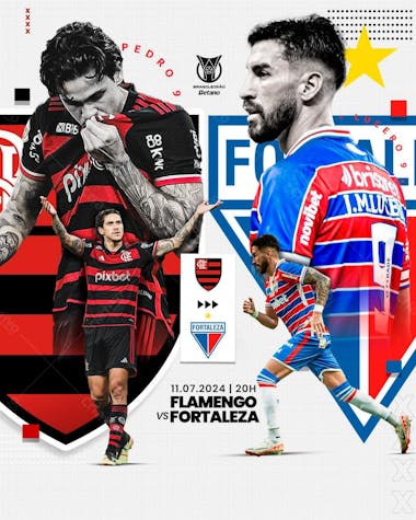 Card futebol flamengo x fortaleza