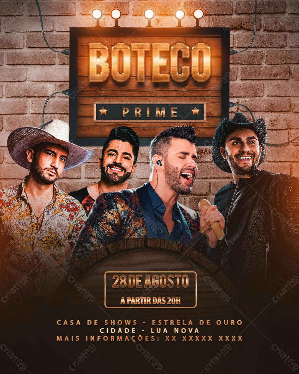 Flyer para Evento Boteco Prime PSD Editável