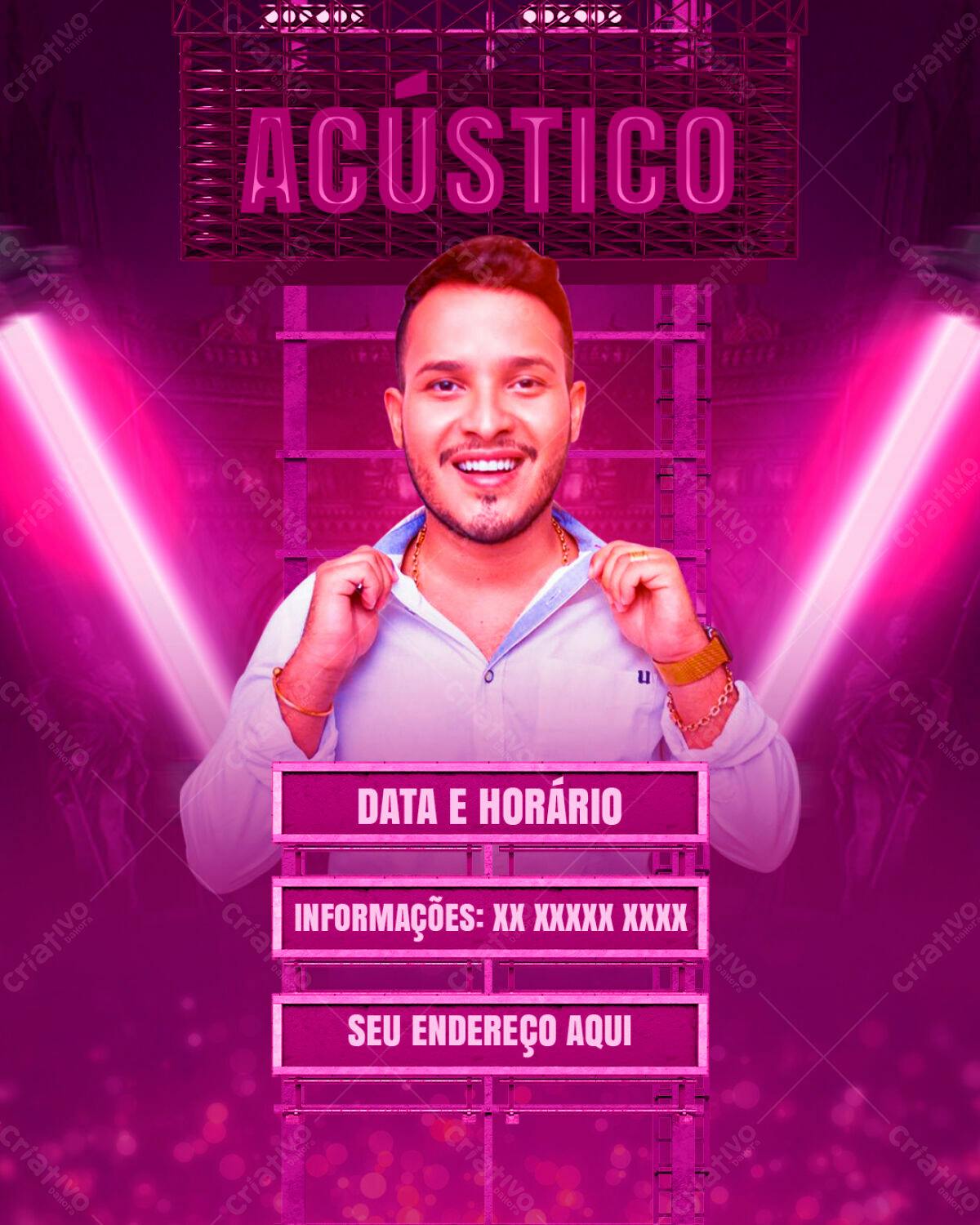 Flyer para Show Acústico PSD Editável