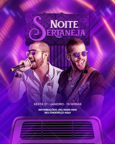 Flyers Para Artistas E Eventos Estilo Fesra Sertaneja Modelo 247