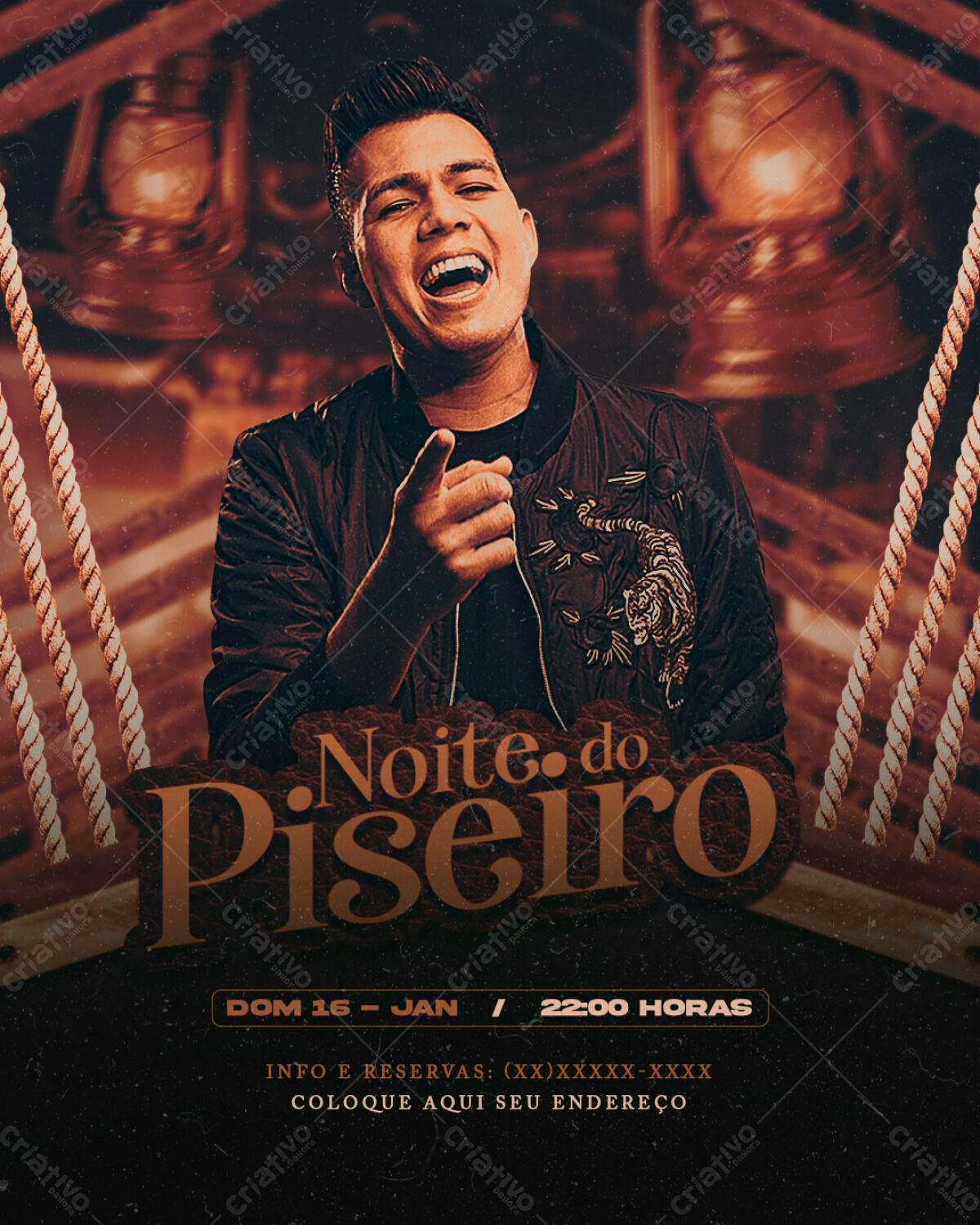 Flyer Noite do Piseiro PSD Editável