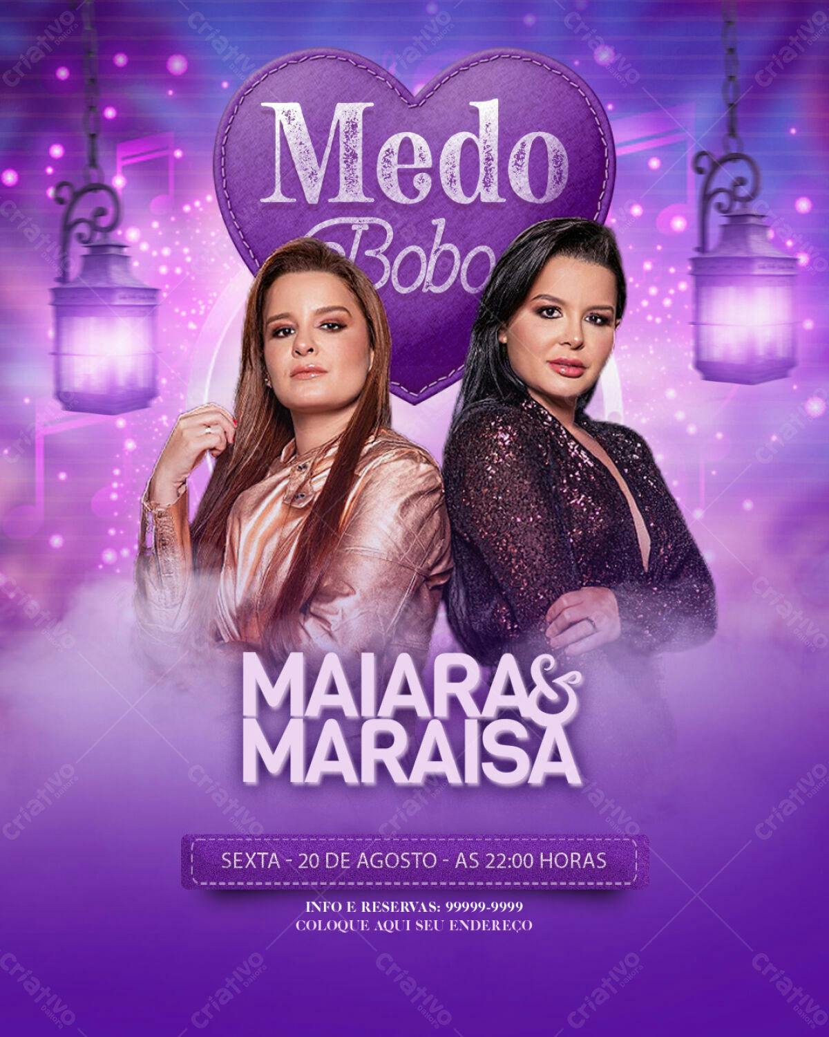 Flyer para Show Maiara & Maraisa PSD Editável