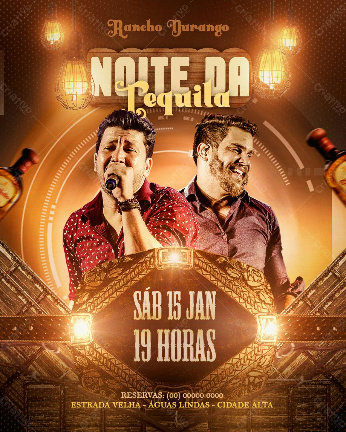 Flyer Noite da Tequila PSD Editável