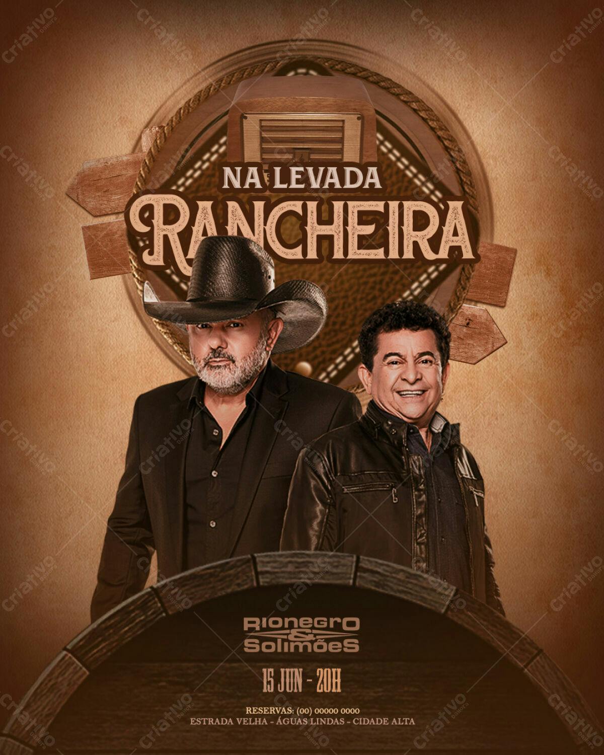 Flyer para Show Rionegro e Solimões PSD Editável