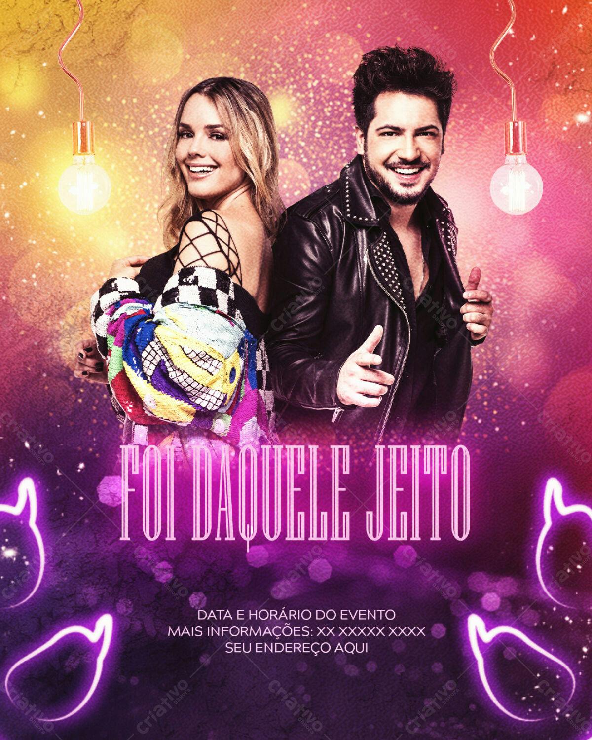 Flyer para Show Musical PSD Editável