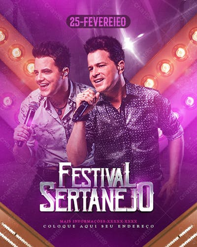Flyers Para Artistas E Eventos Estilo Fesra Sertaneja Modelo 267