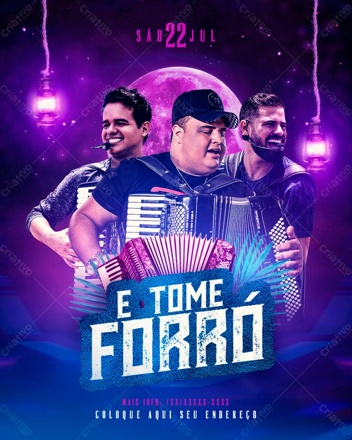 Flyer para Show de Forró PSD Editável