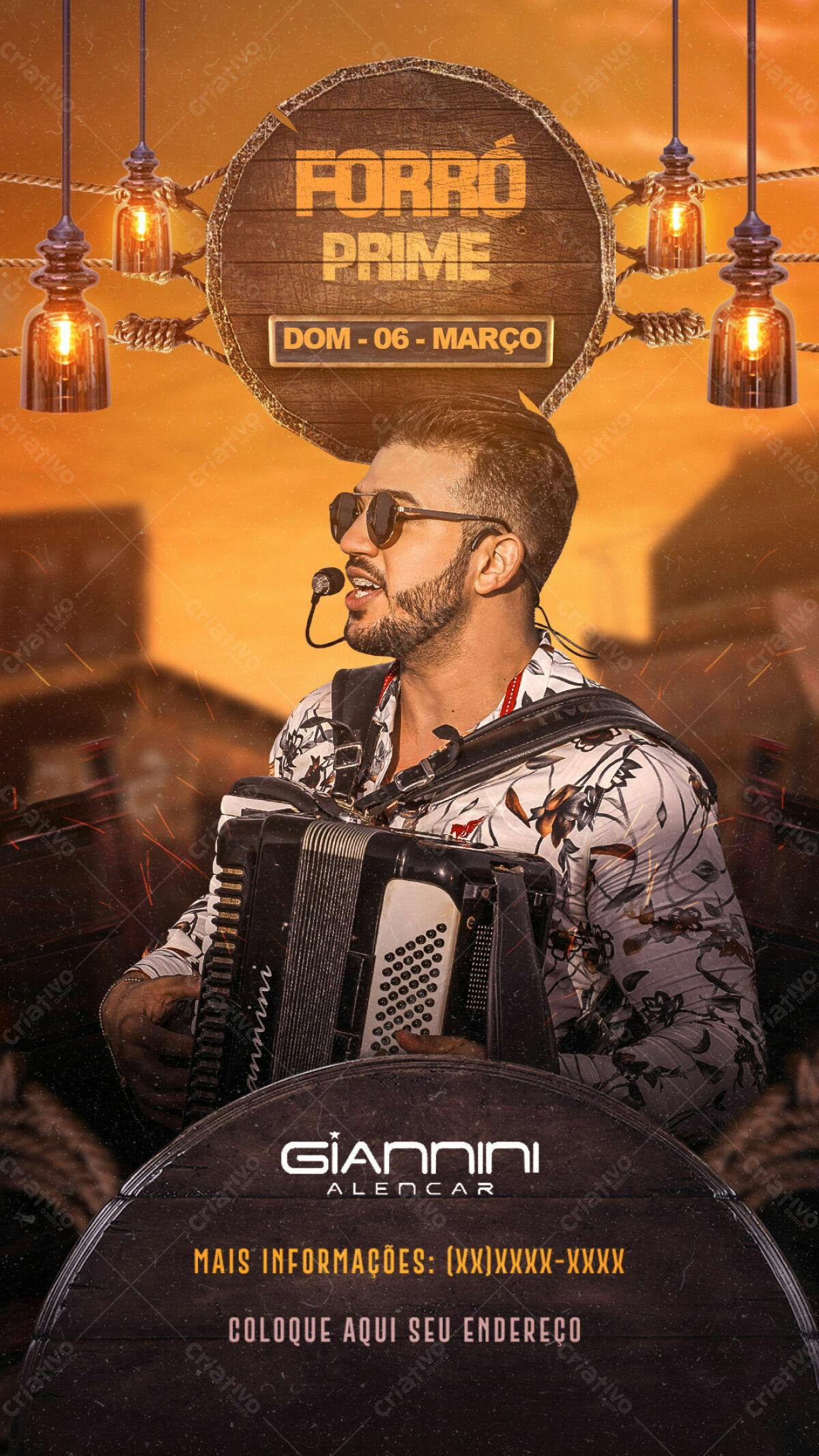 Flyer Forró Prime PSD Editável