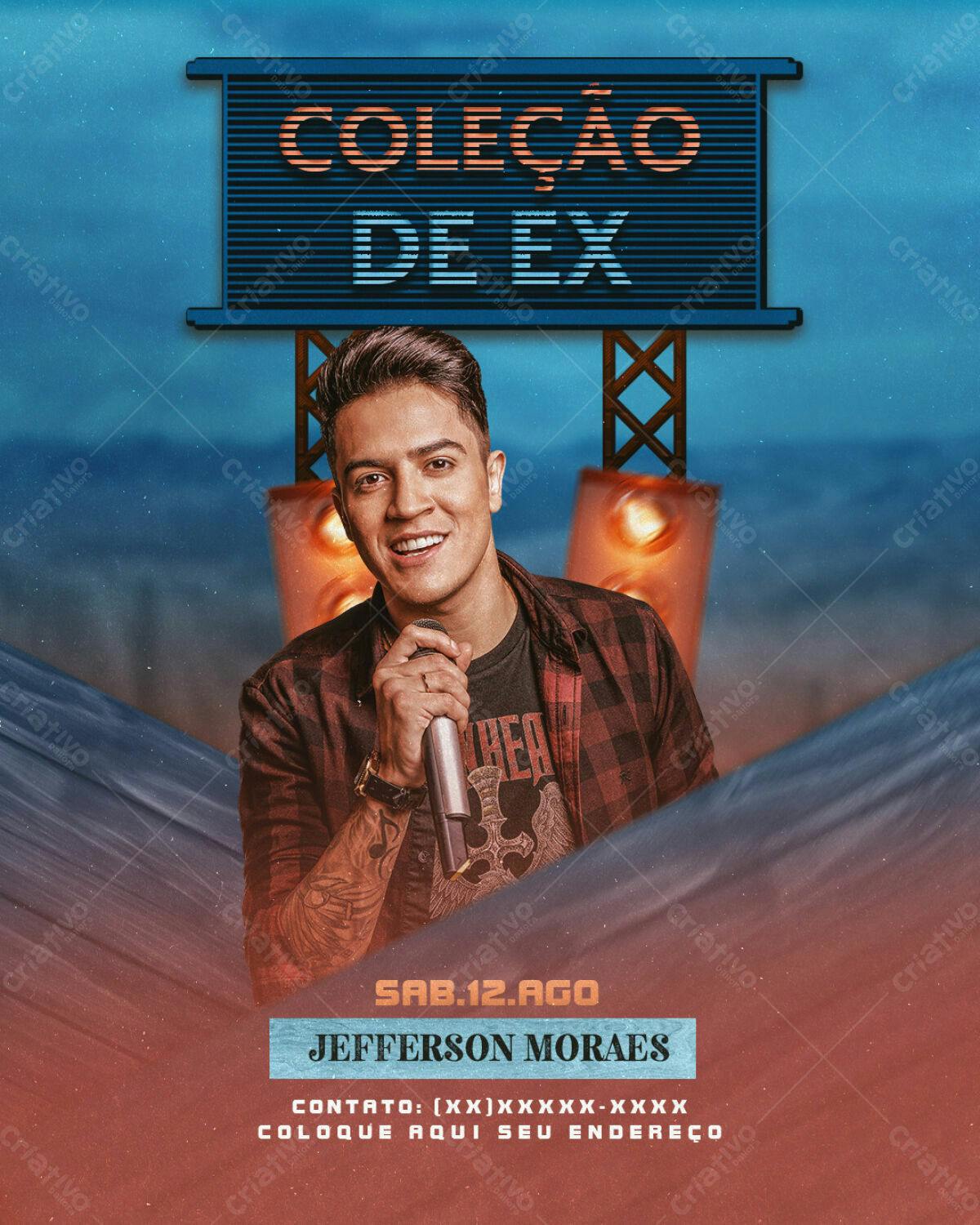 Flyer para Show Jefferson Moraes PSD Editável