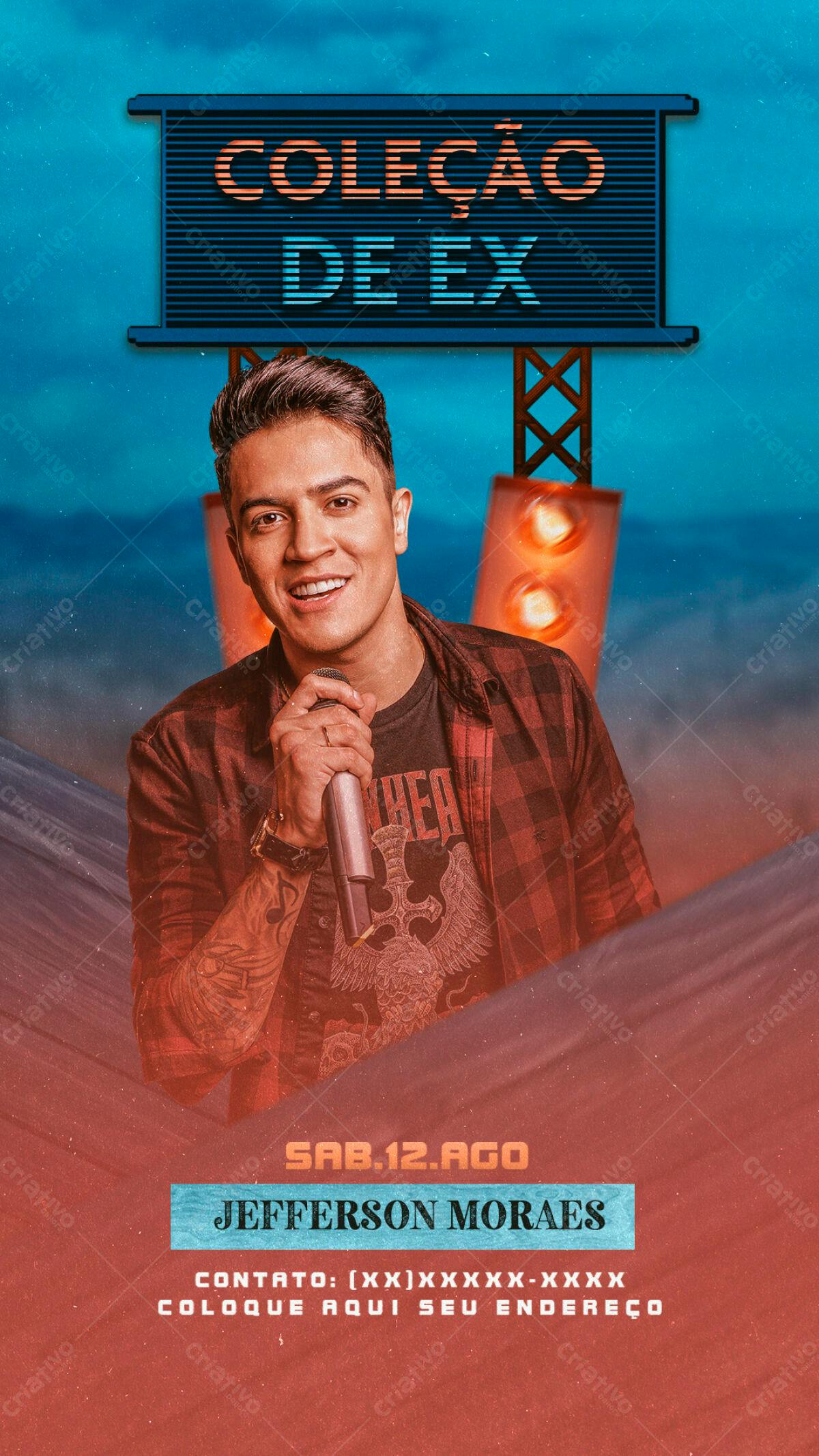 Flyer para Show Jefferson Moraes PSD Editável