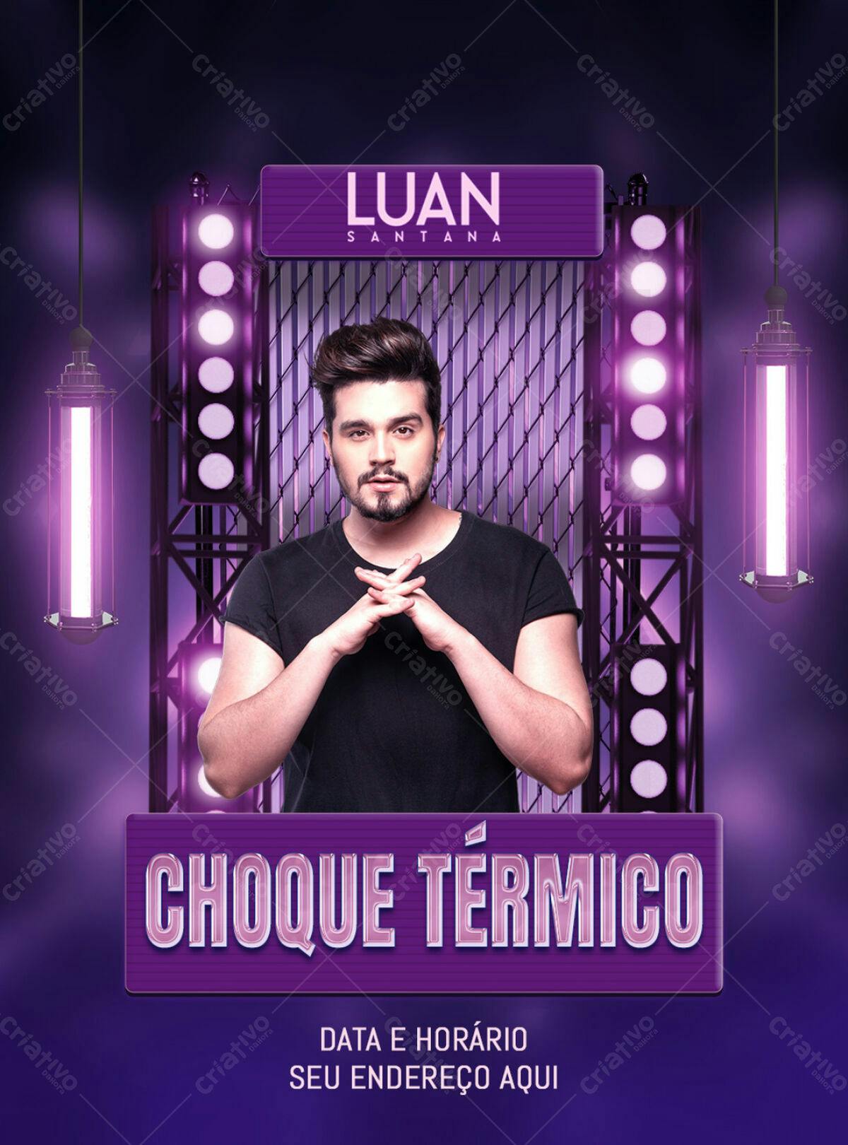 Flyer Show Luan Santana PSD Editável