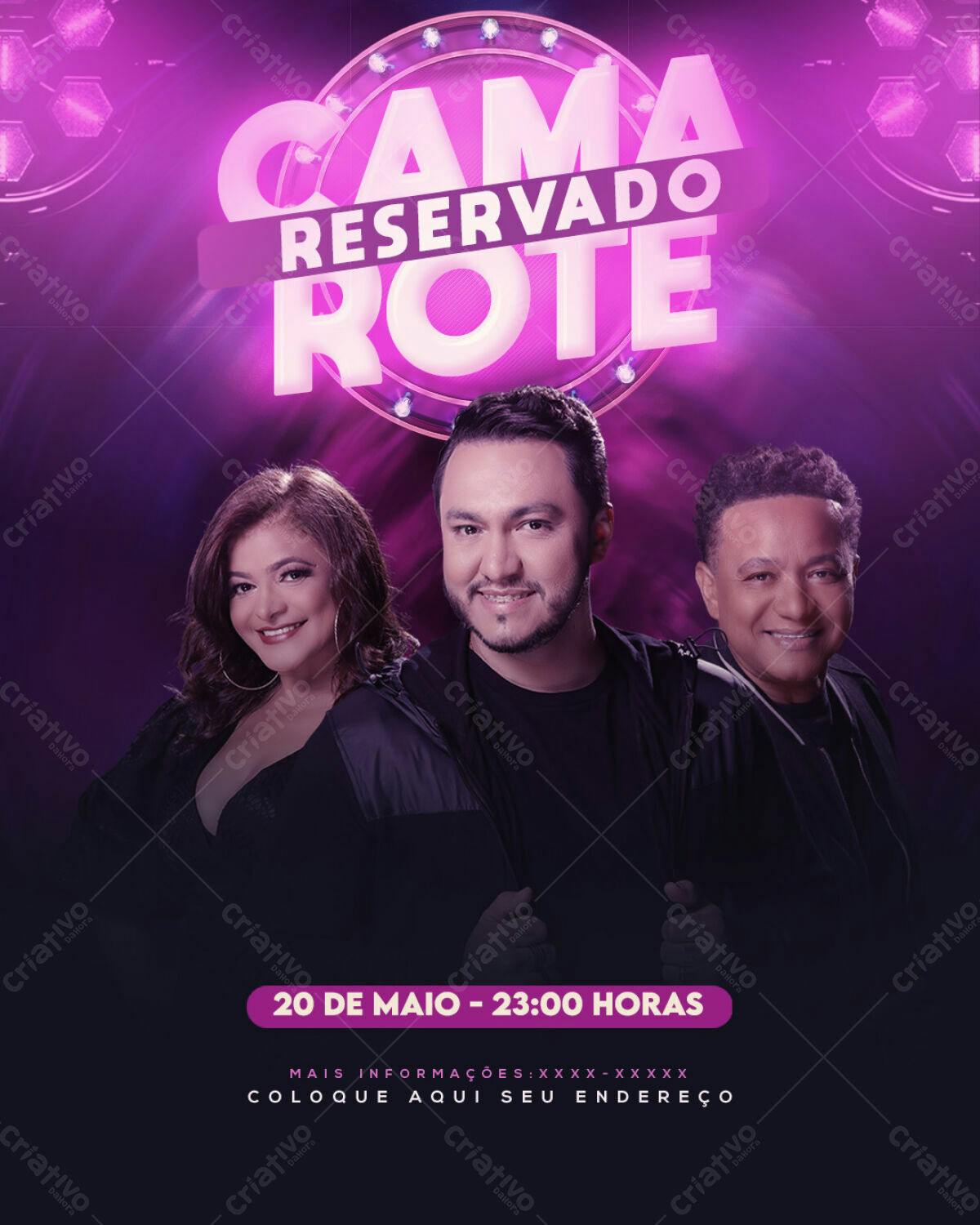 Flyer Show Cama Reservado Rote PSD Editável
