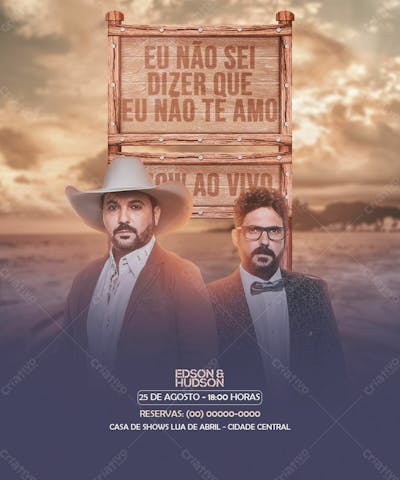 Flyers Para Artistas E Eventos Estilo Fesra Sertaneja Modelo 195