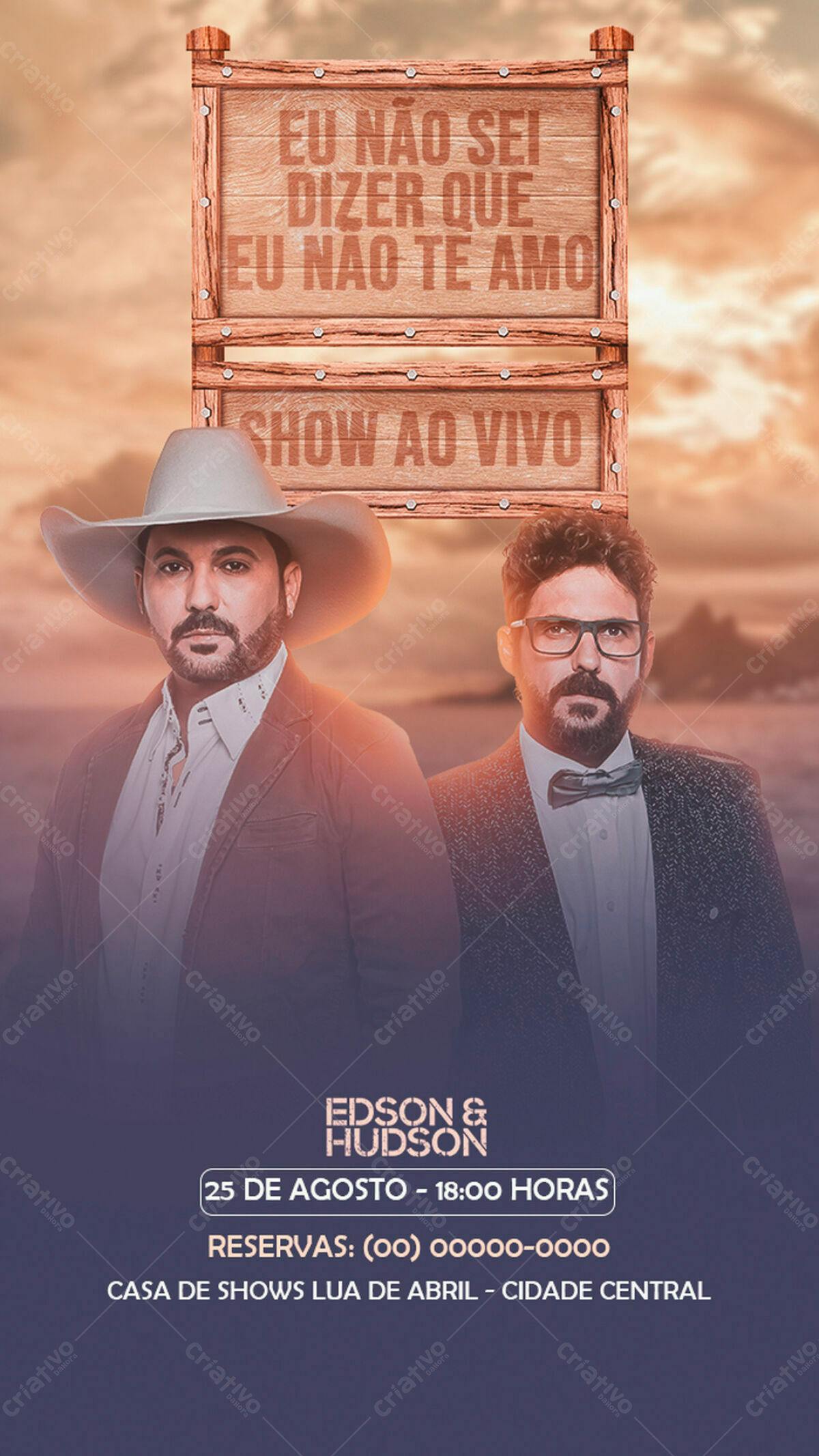 Flyer Show Edson & Hudson PSD Editável