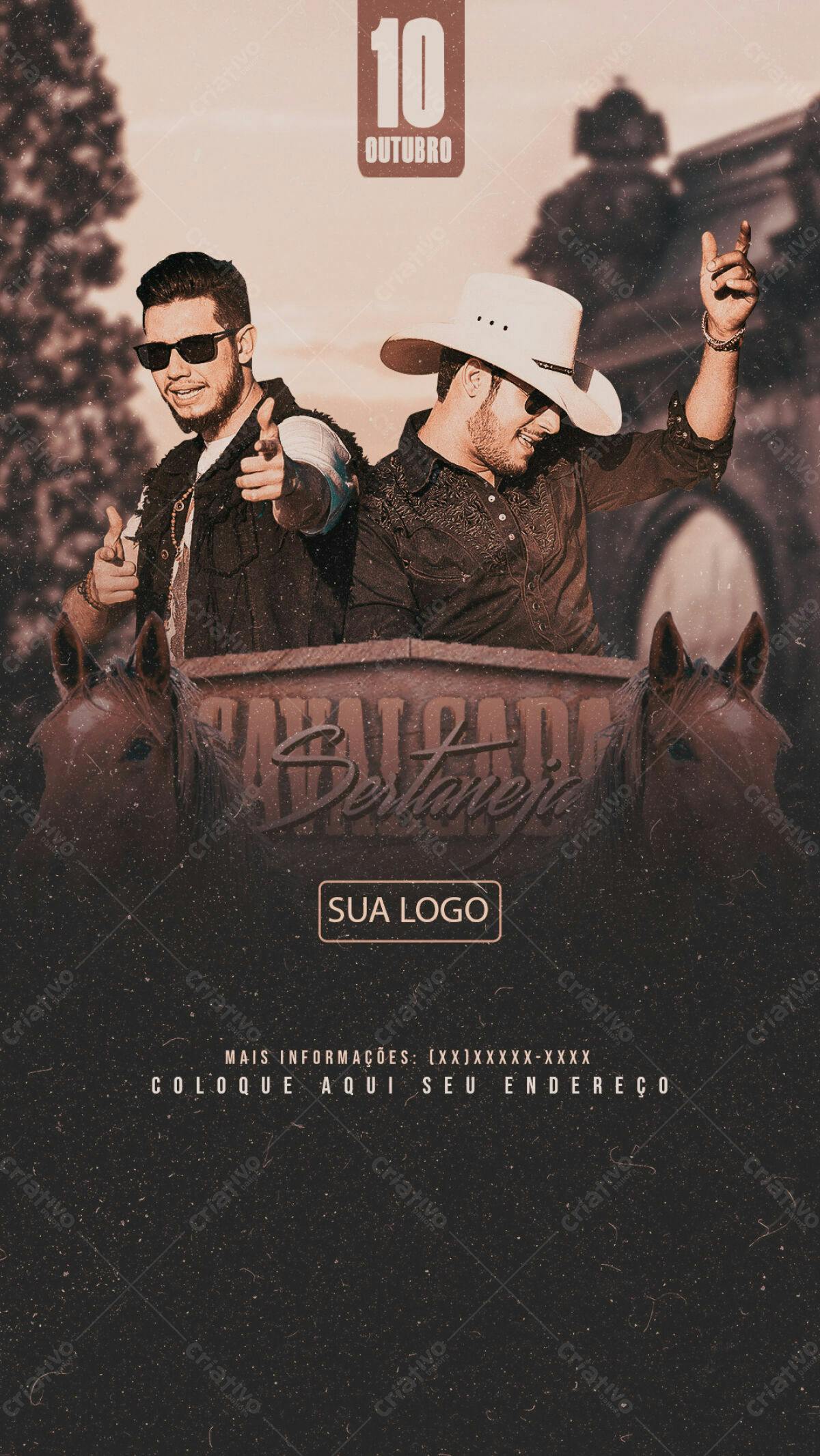 Flyer para Show Sertanejo PSD Editável