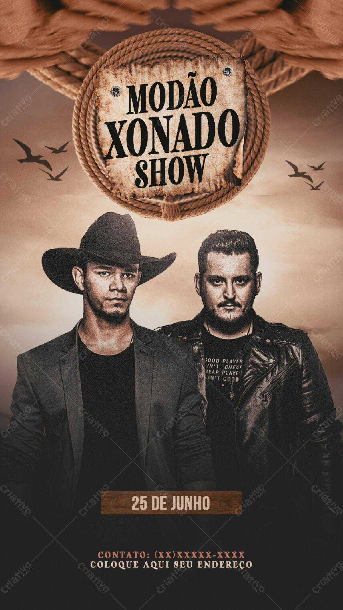 Flyer Modão Xonadão Show PSD Editável