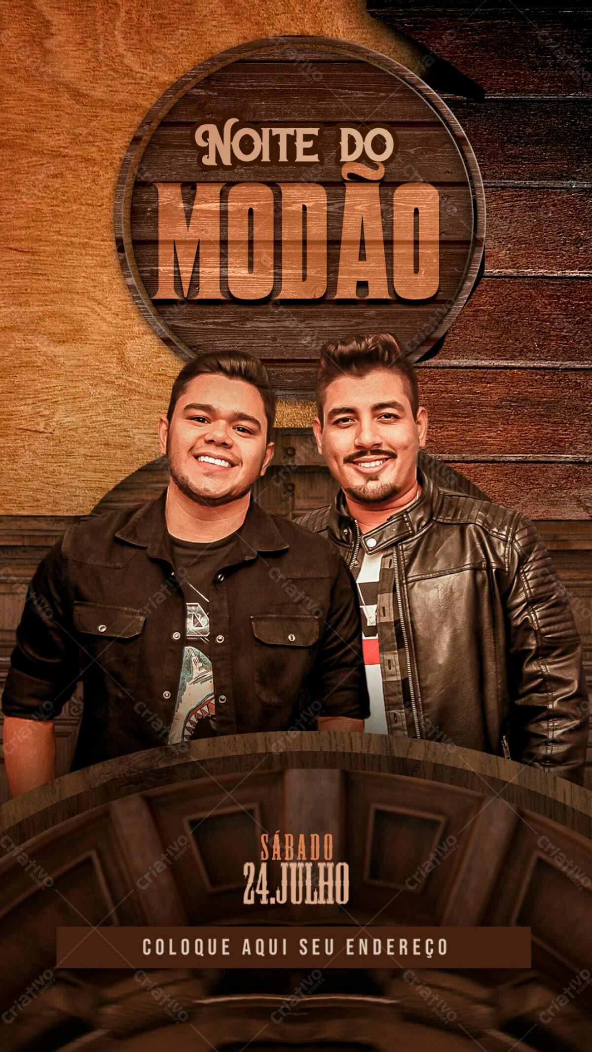 Flyer para Noite do Modão PSD Editável