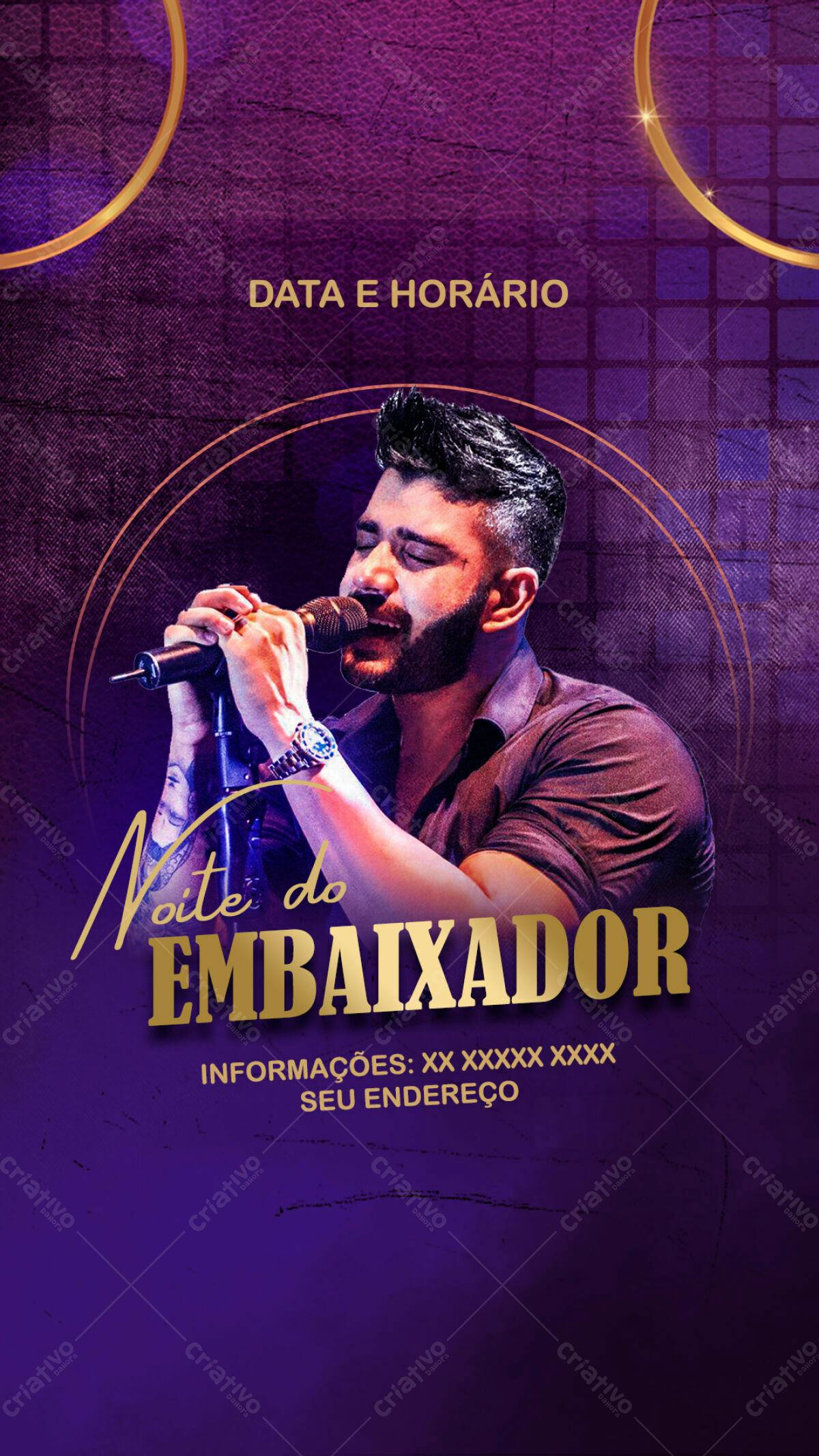 Flyer Noite do Embaixador PSD Editável