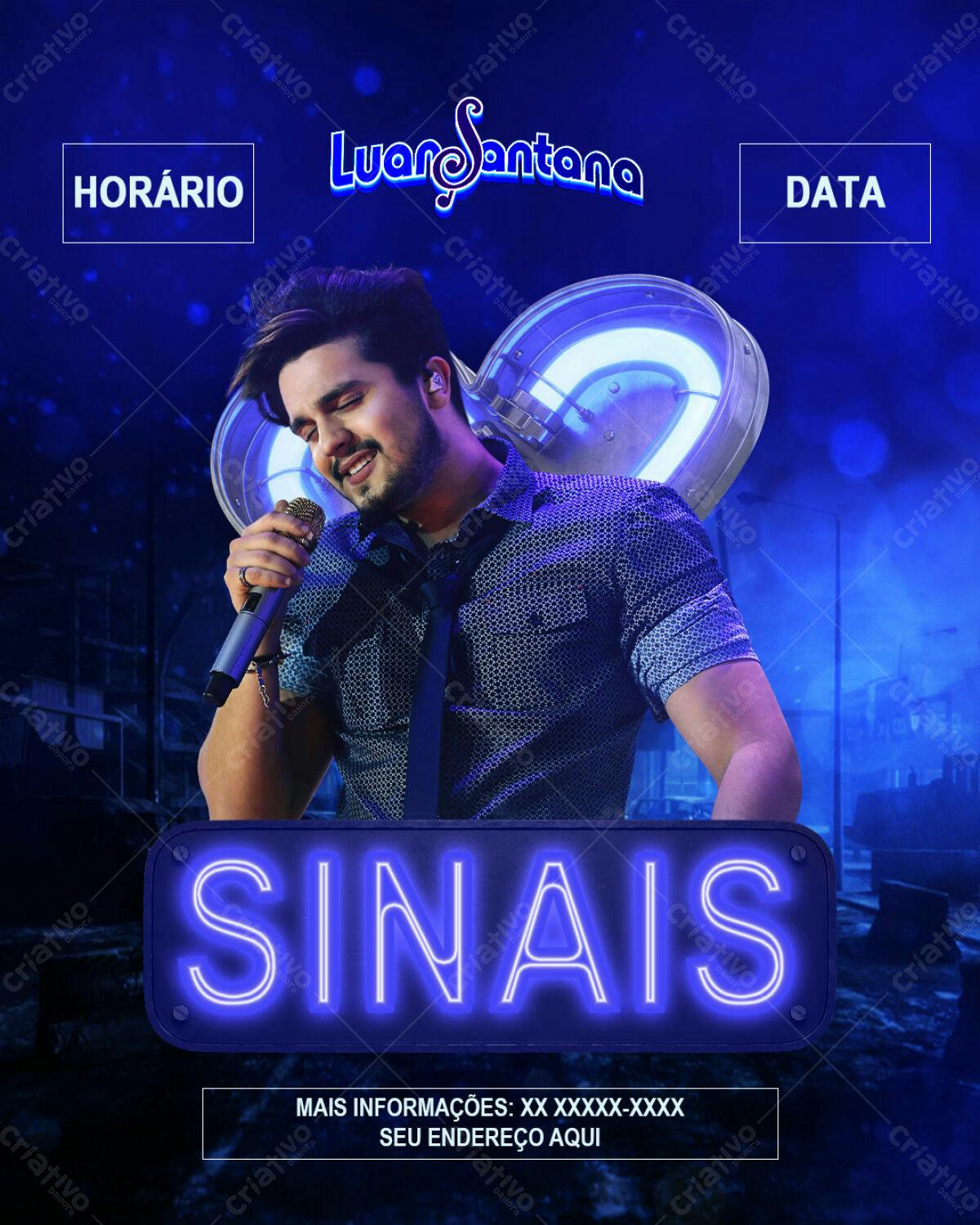 Flyer Show Luan Santana PSD Editável