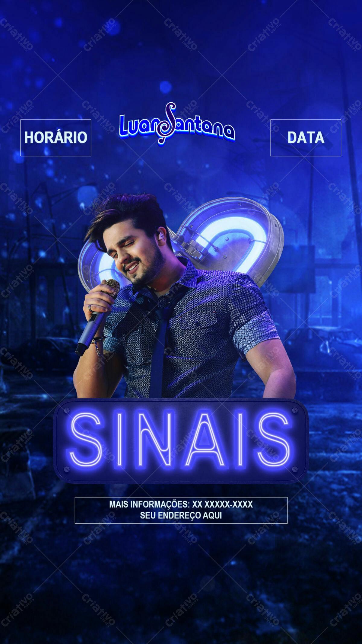 Flyer para Show Luan Santana PSD Editável