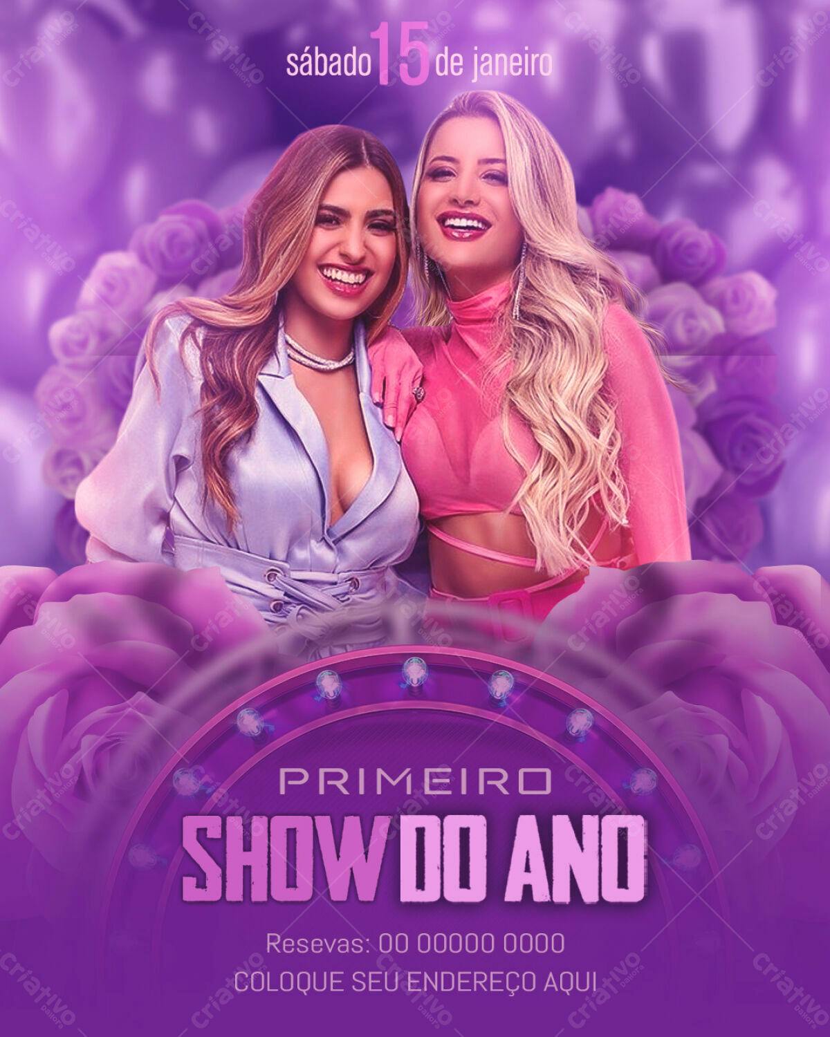 Flyer para Show do Ano PSD Editável