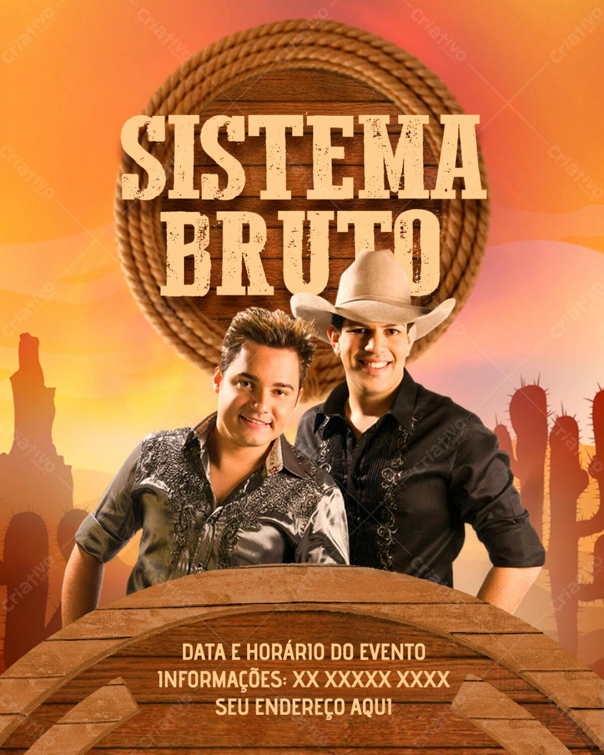 Flyer para Show Sistema Bruto PSD Editável