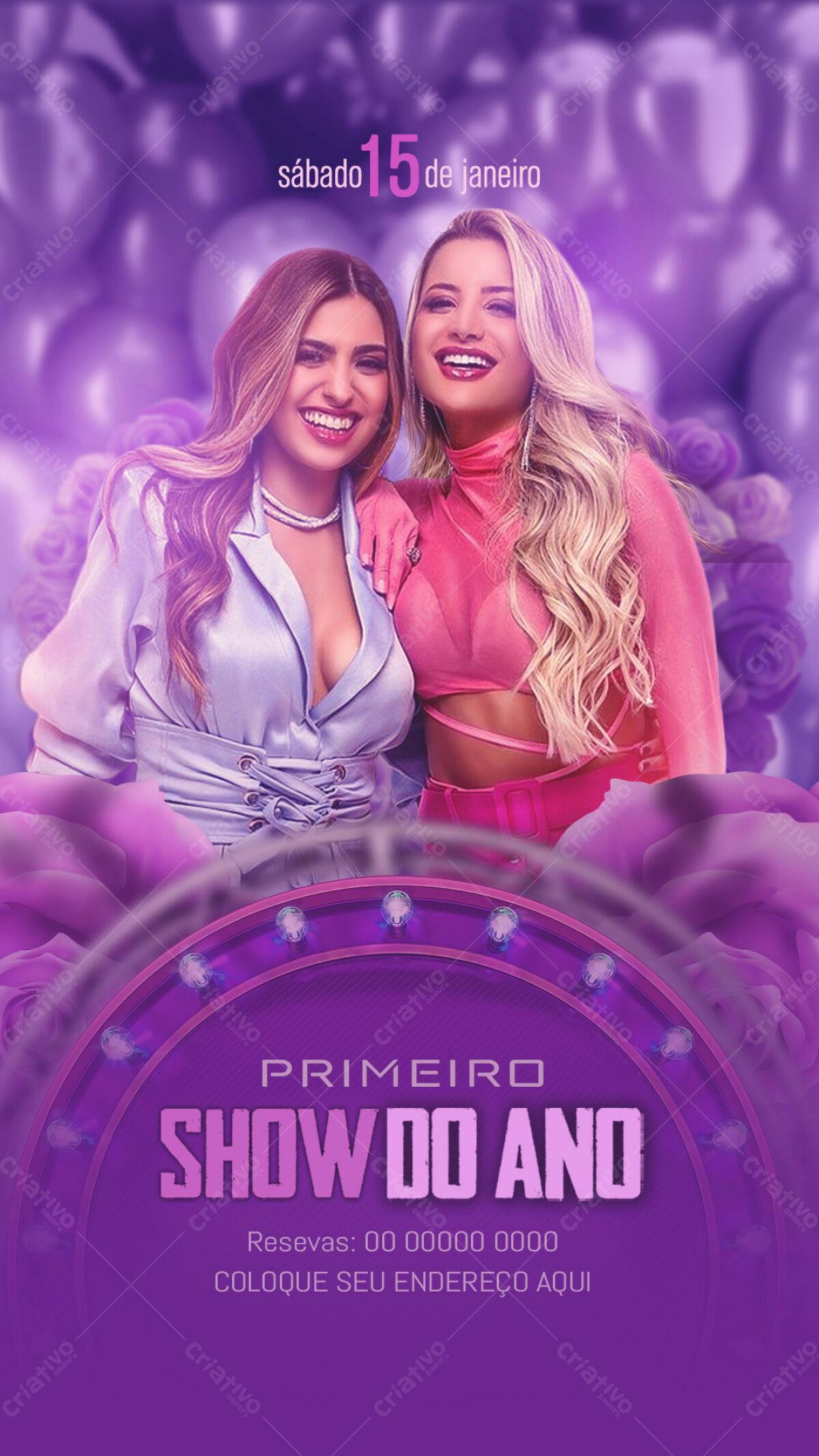 Flyer para Show do Ano PSD Editável