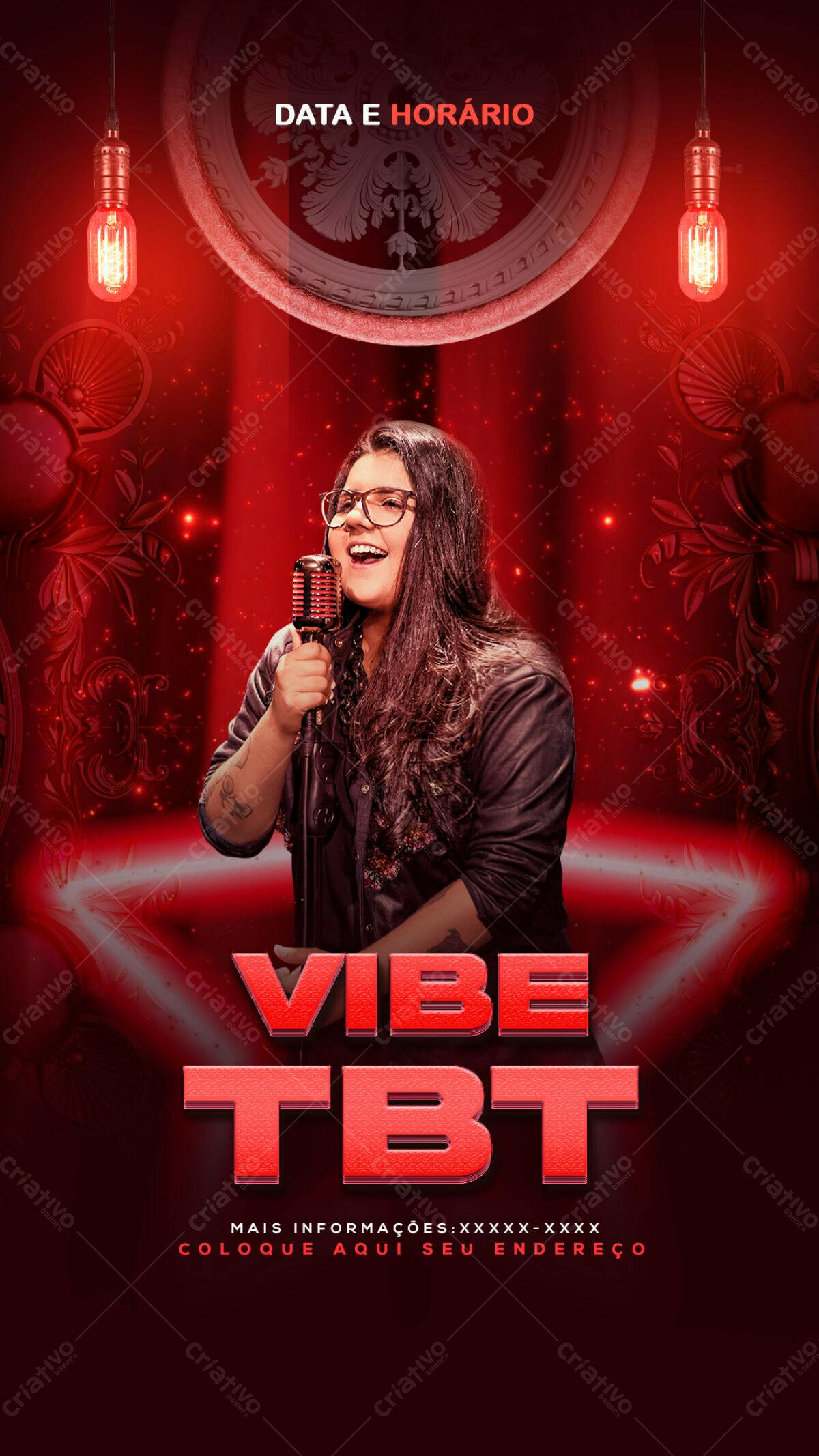 Flyer para Evento Vibe TBT PSD Editável