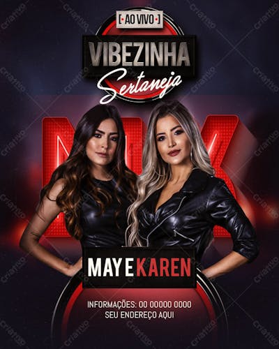 Flyers Para Artistas E Eventos Estilo Fesra Sertaneja Modelo 235