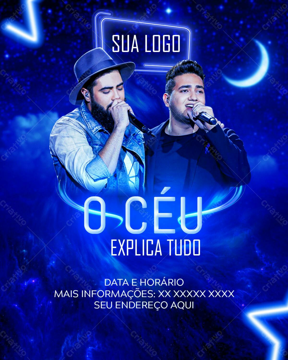 Flyer para Show Musical PSD Editável