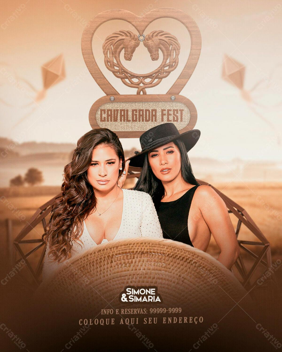 Flyer Cavalgada Fest Simone & Simaria PSD Editável