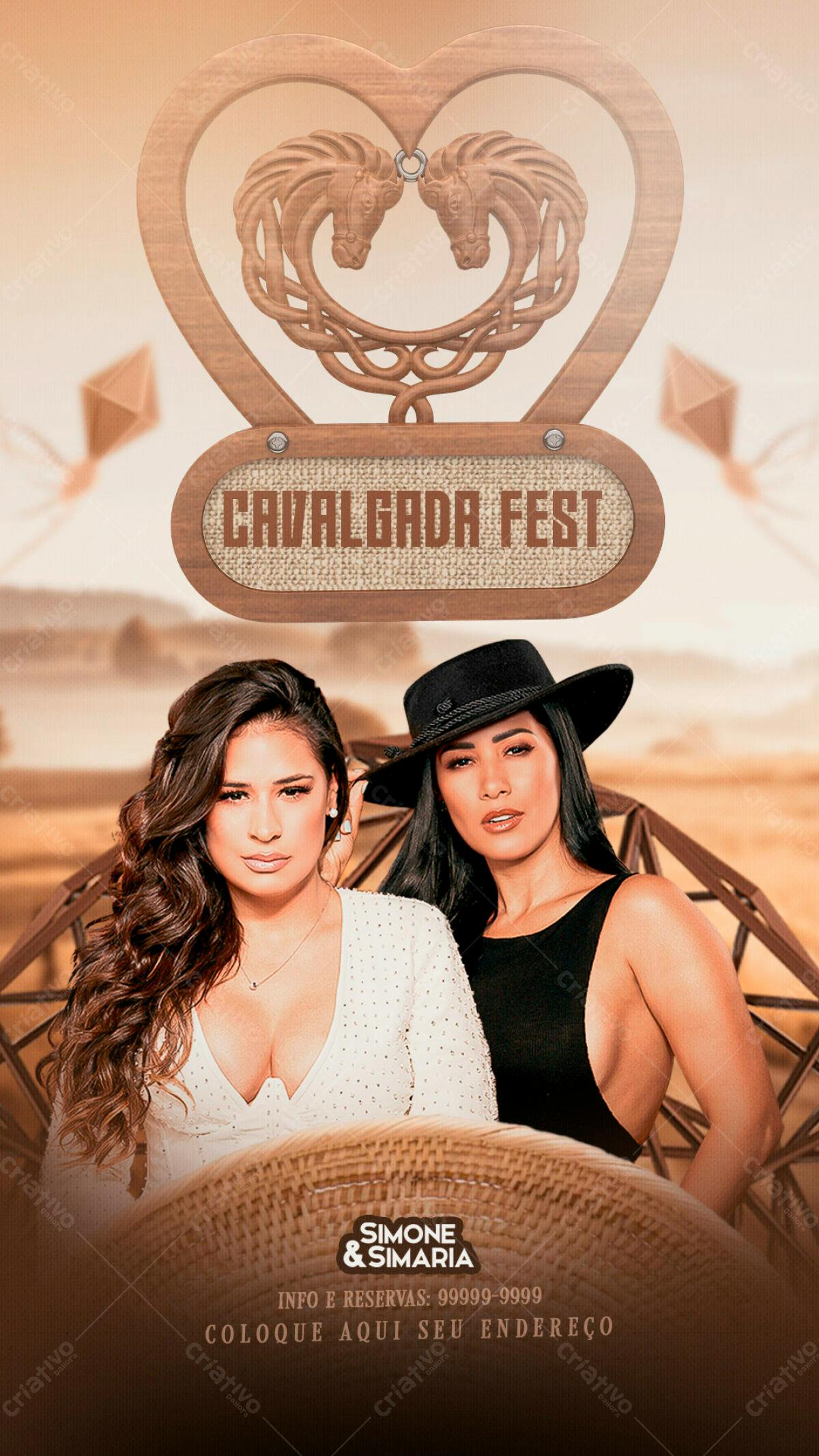 Flyer Cavalgada Fest Simone & Simaria PSD Editável
