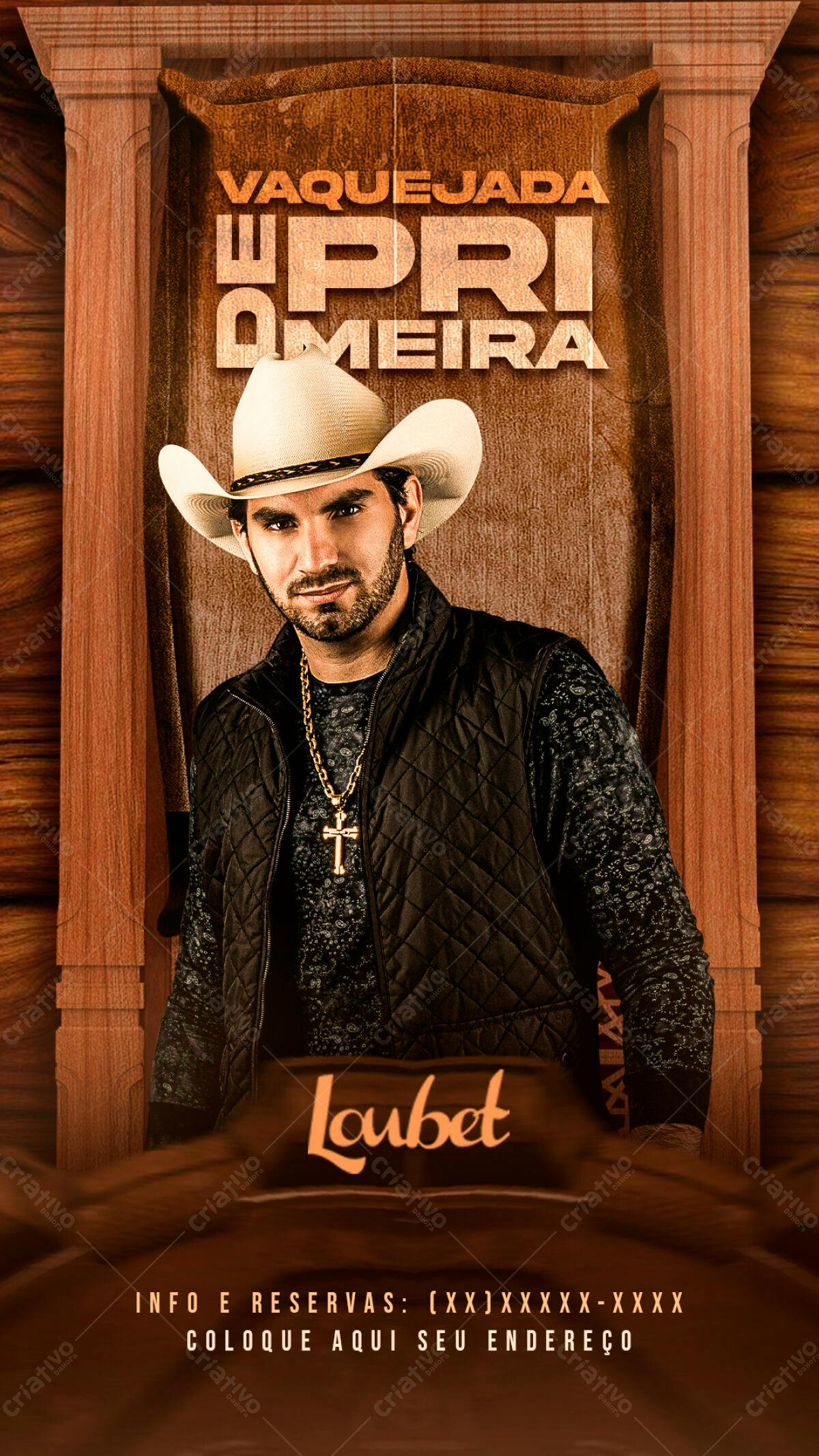 Flyer para Vaquejada Loubet PSD Editável