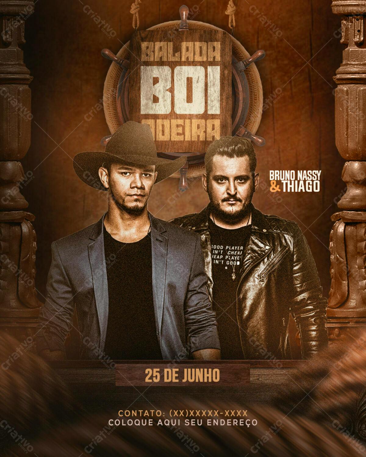 Flyer Balada Boi Deira PSD Editável