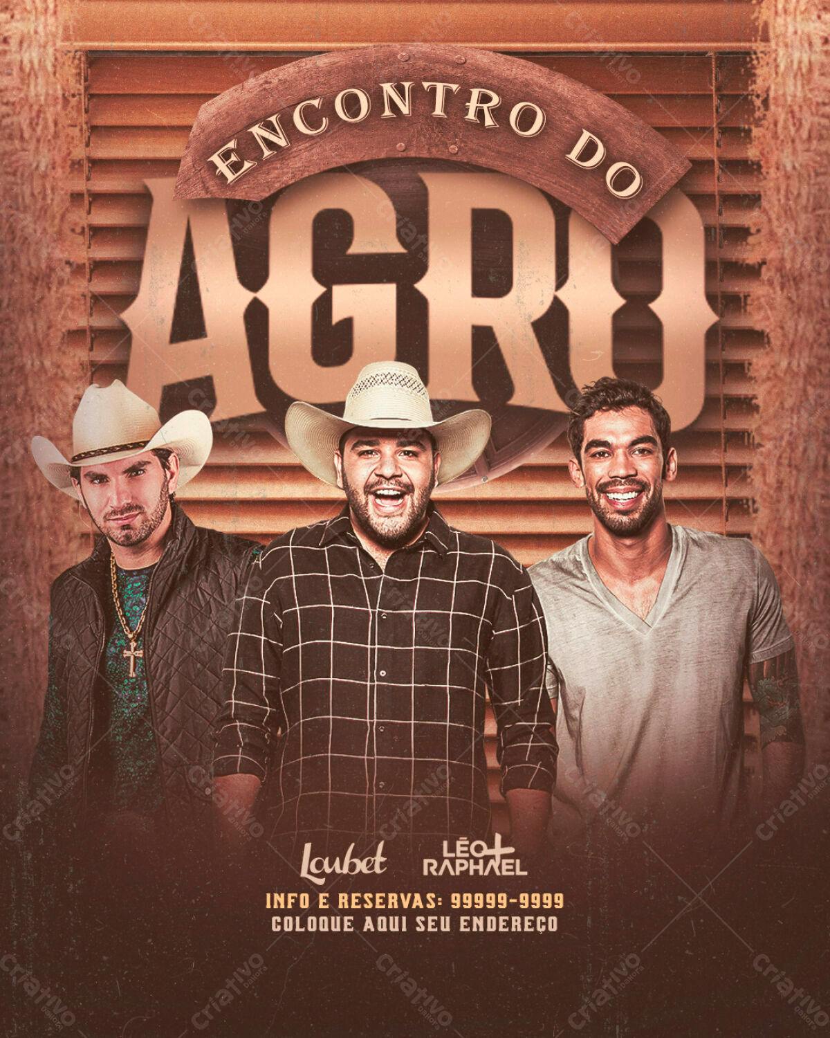 Flyer Encontro do Agro PSD Editável