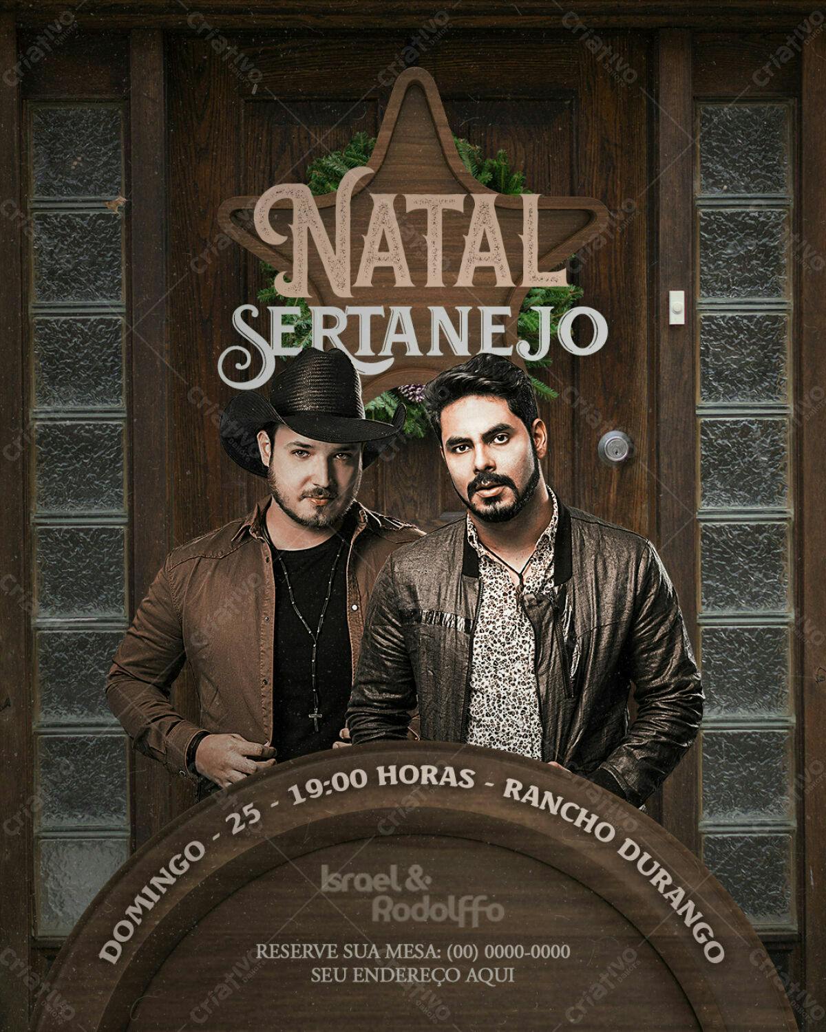 Flyer Natal Sertanejo PSD Editável