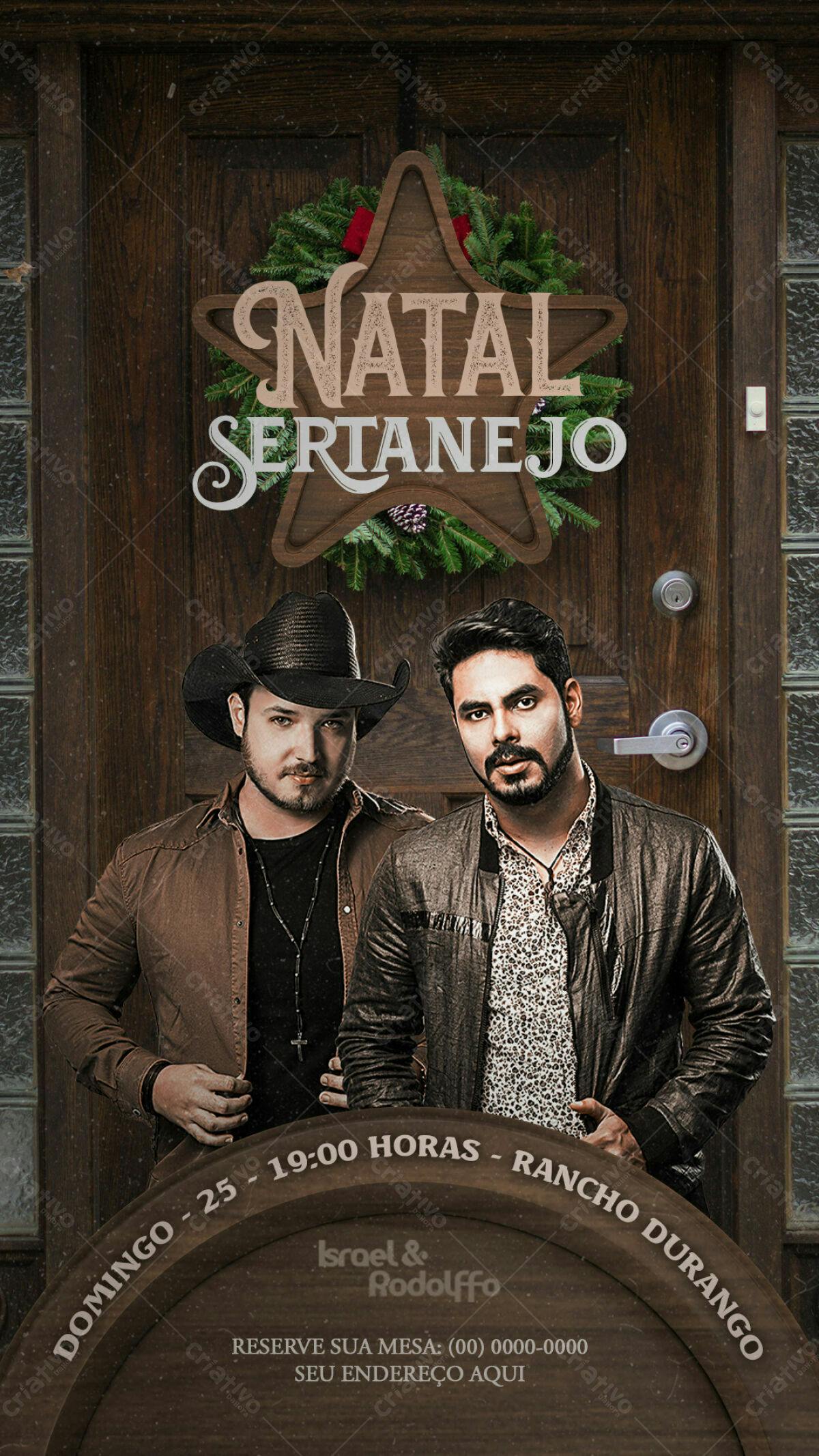 Flyer Natal Sertanejo PSD Editável