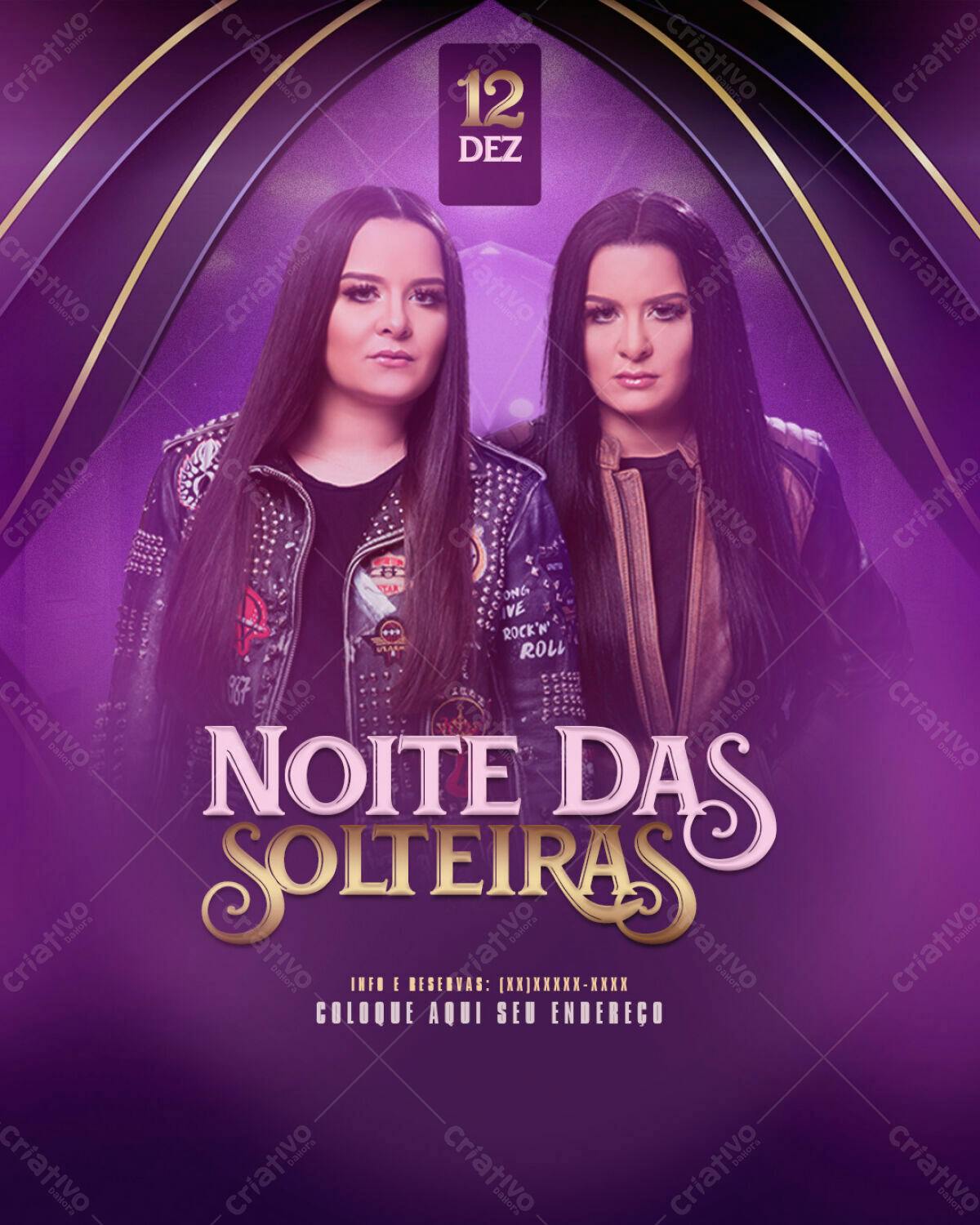 Flyer Noite das Solteiras PSD Editável