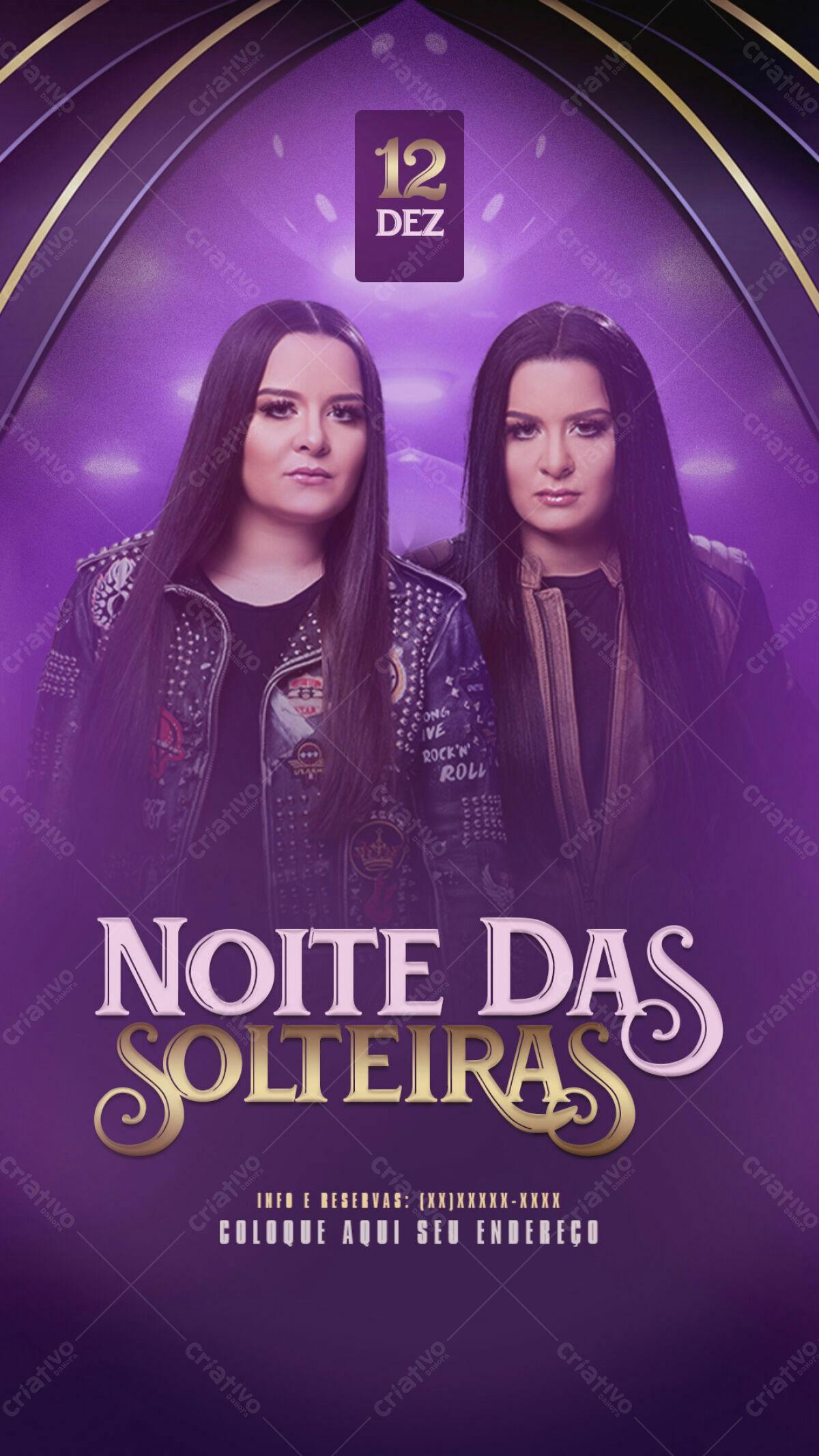 Flyer para Festa da Noite das Solteiras PSD Editável