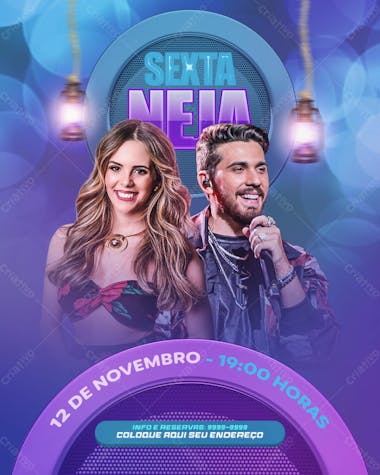 Flyers para artistas e eventos estilo fesra sertaneja modelo 181