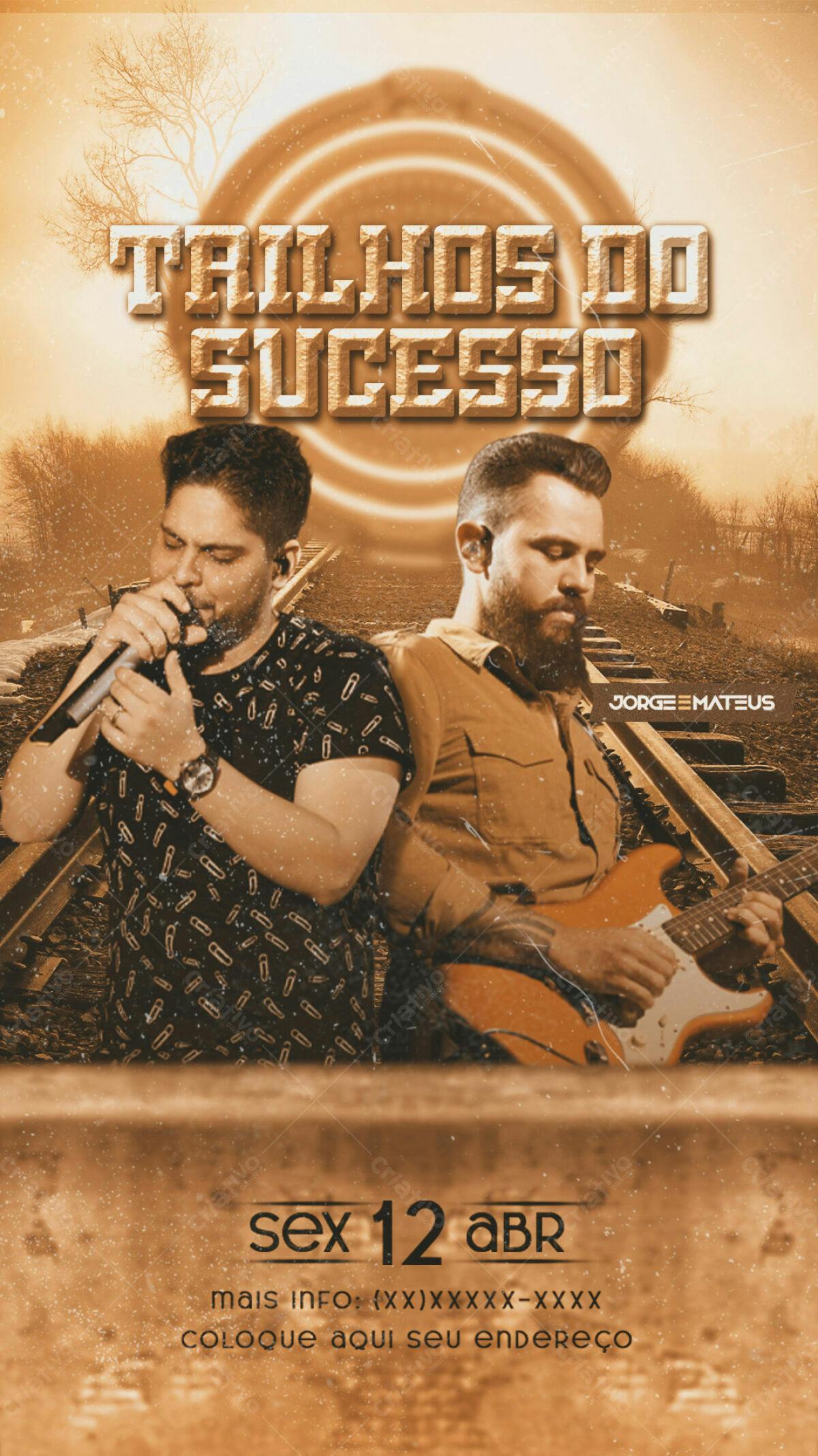 Flyer para Show Jorge e Mateus PSD Editável