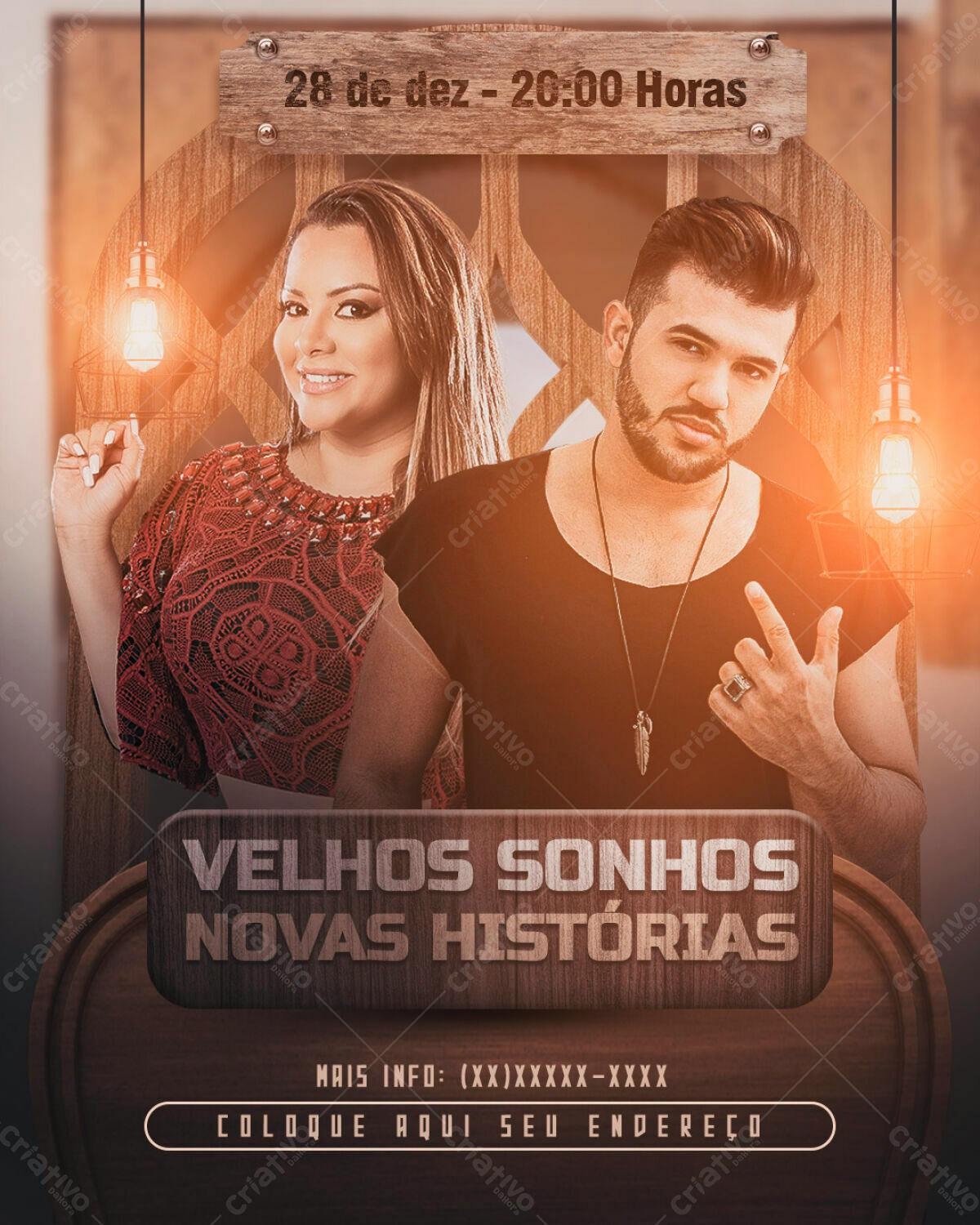Flyer para Show Musical PSD Editável